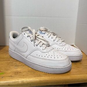 Women’s low top white court visions size 10 Nikes